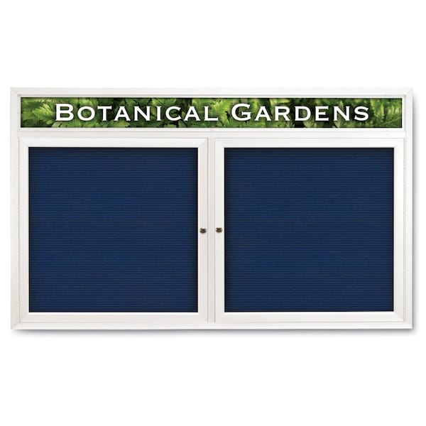 Indoor Enclosed Combo Board, 42"x32", Black Frame/Burgundy & Rubber